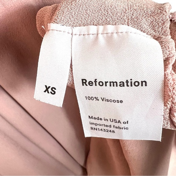 Reformation Ceylon Smocked Top Maxi Dress in Blush Pink Size XS - Picture 11 of 14